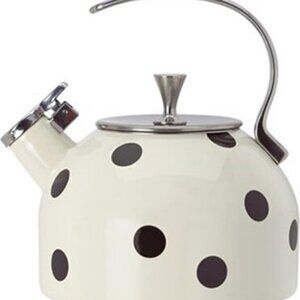 The Kate Spade New York by Lenox Polka Dot Whistling Tea Kettle is a stylish and